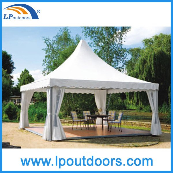 5X5米白色PVC户外活动尖顶帐篷