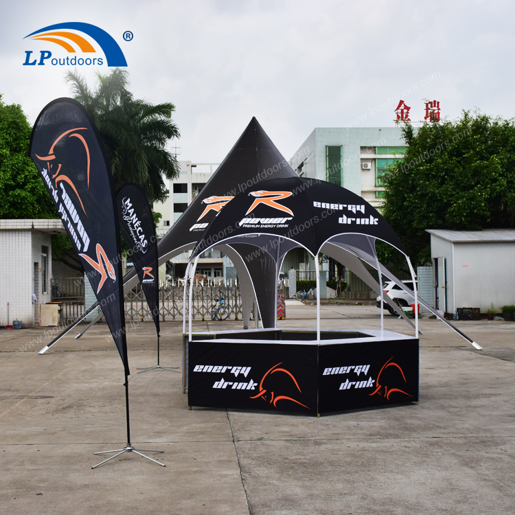 东莞工厂批发易组装3x3米可移动六角拱形广告帐篷