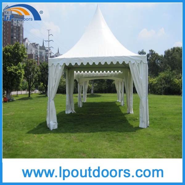 5X5米户外白色PVC婚礼锥顶帐篷