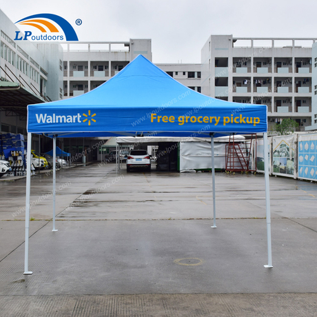 沃尔玛超市定制款3x3米蓝色室内摊位展览折叠帐篷