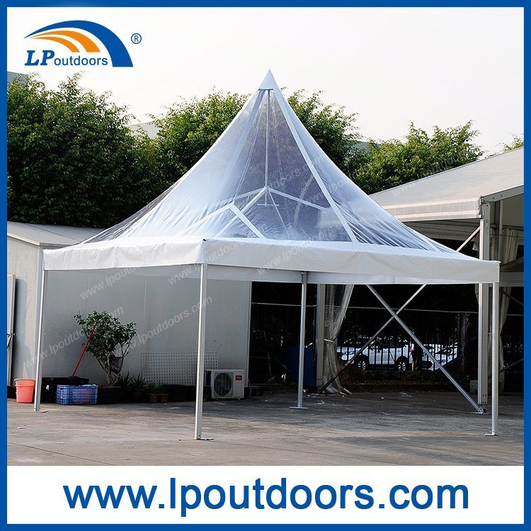 宽度5米展览会透明PVC盖布锥顶帐篷