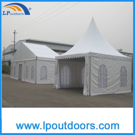户外白色PVC带天花婚礼活动锥顶帐篷